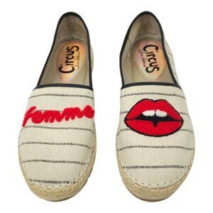 Circus by Sam Edelman Landon Espadrilles Womens 9.5 Femme Lips Slip On Shoes